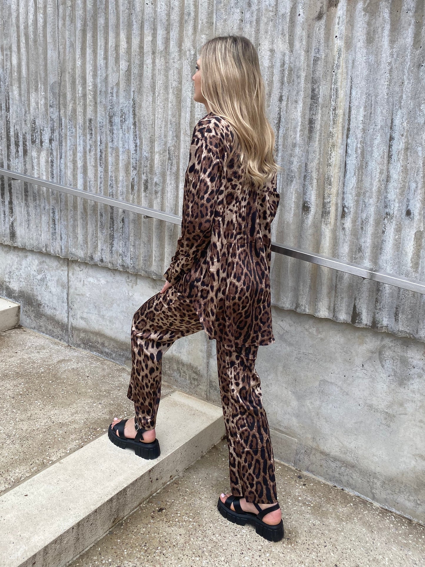 ESME LEOPARD - PANTALON SATIN