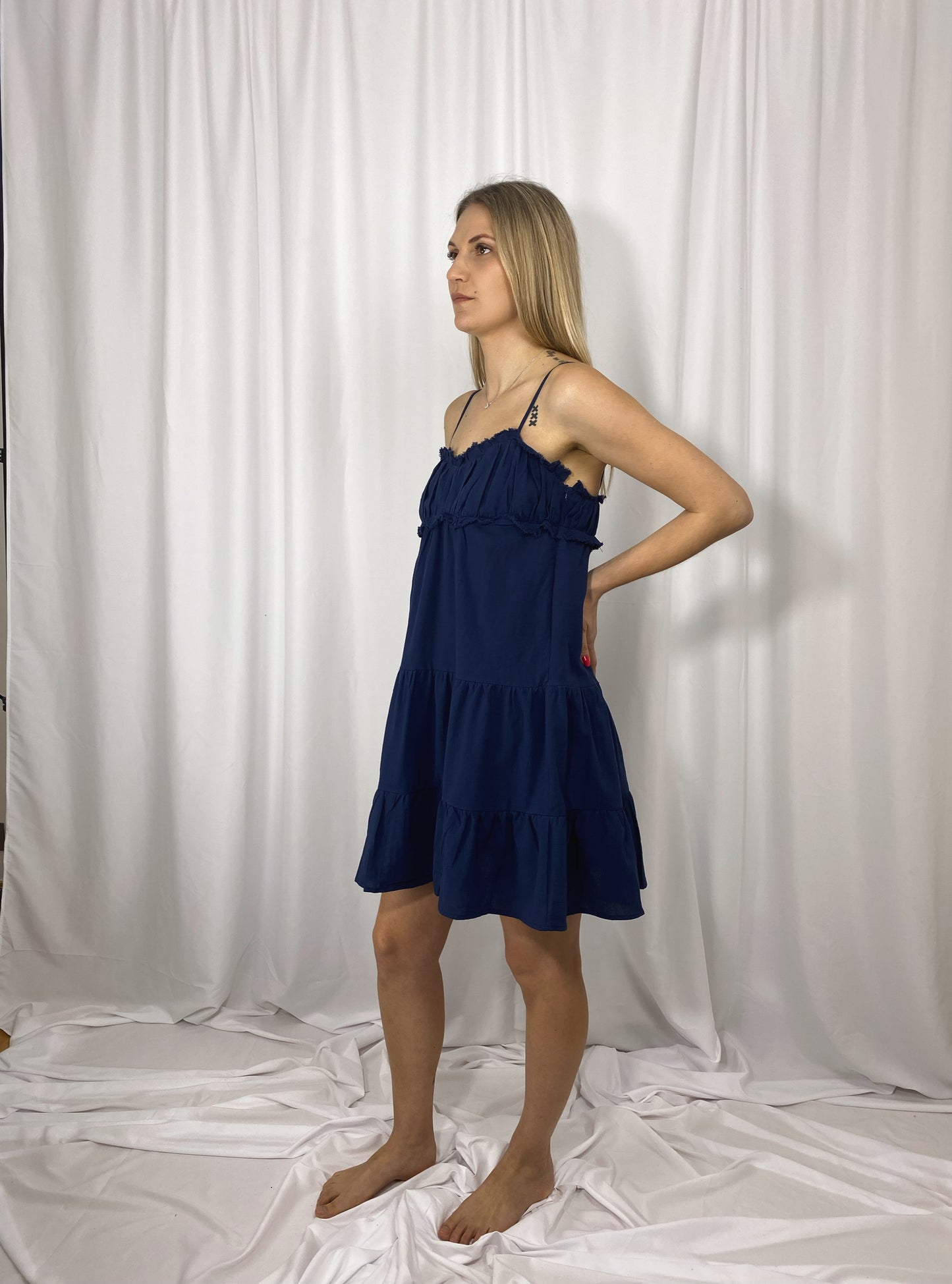 Robe Lucie estivale en coton avec bretelles fines