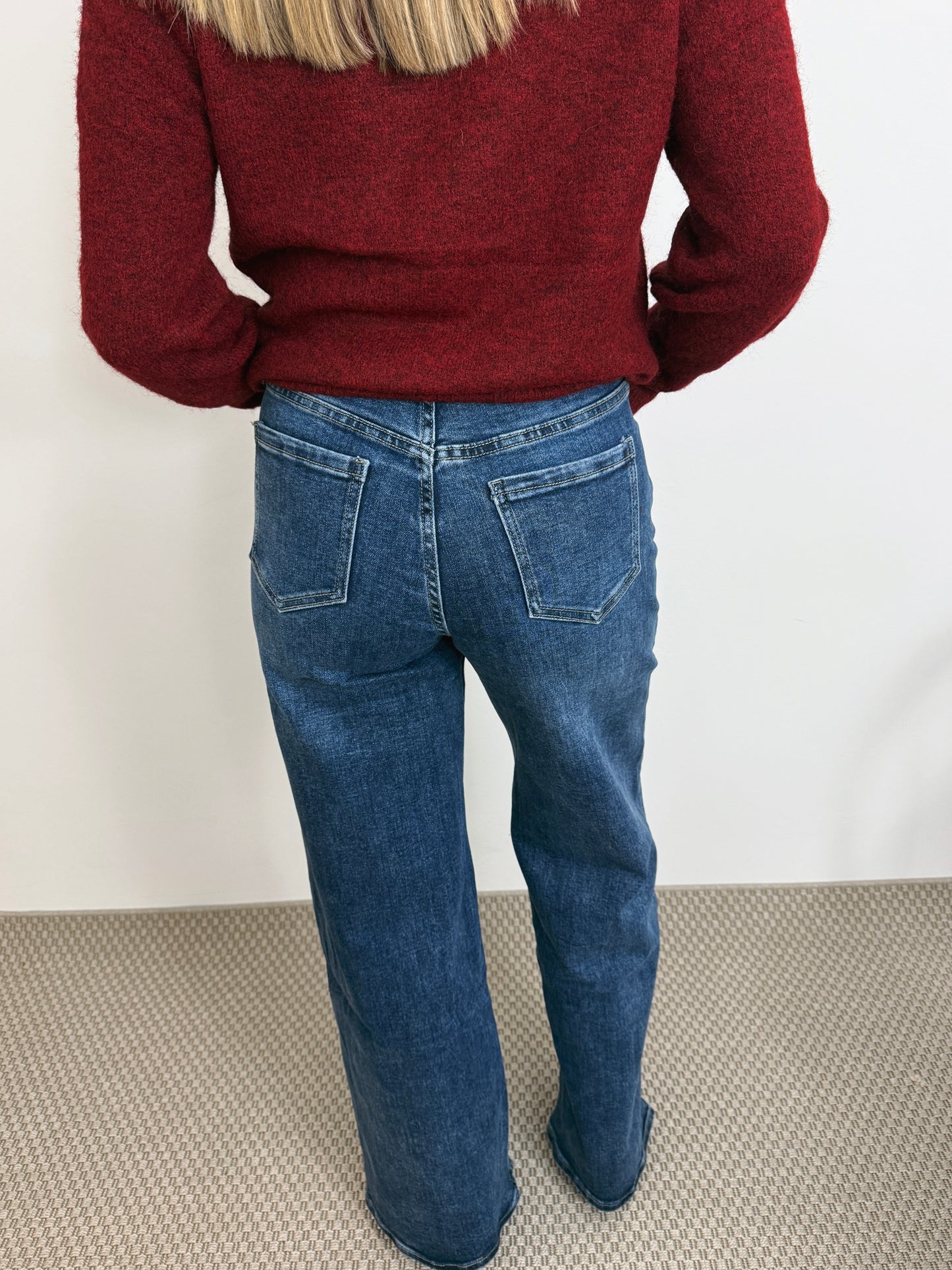 ALISON - JEAN WIDE LEG BLEU