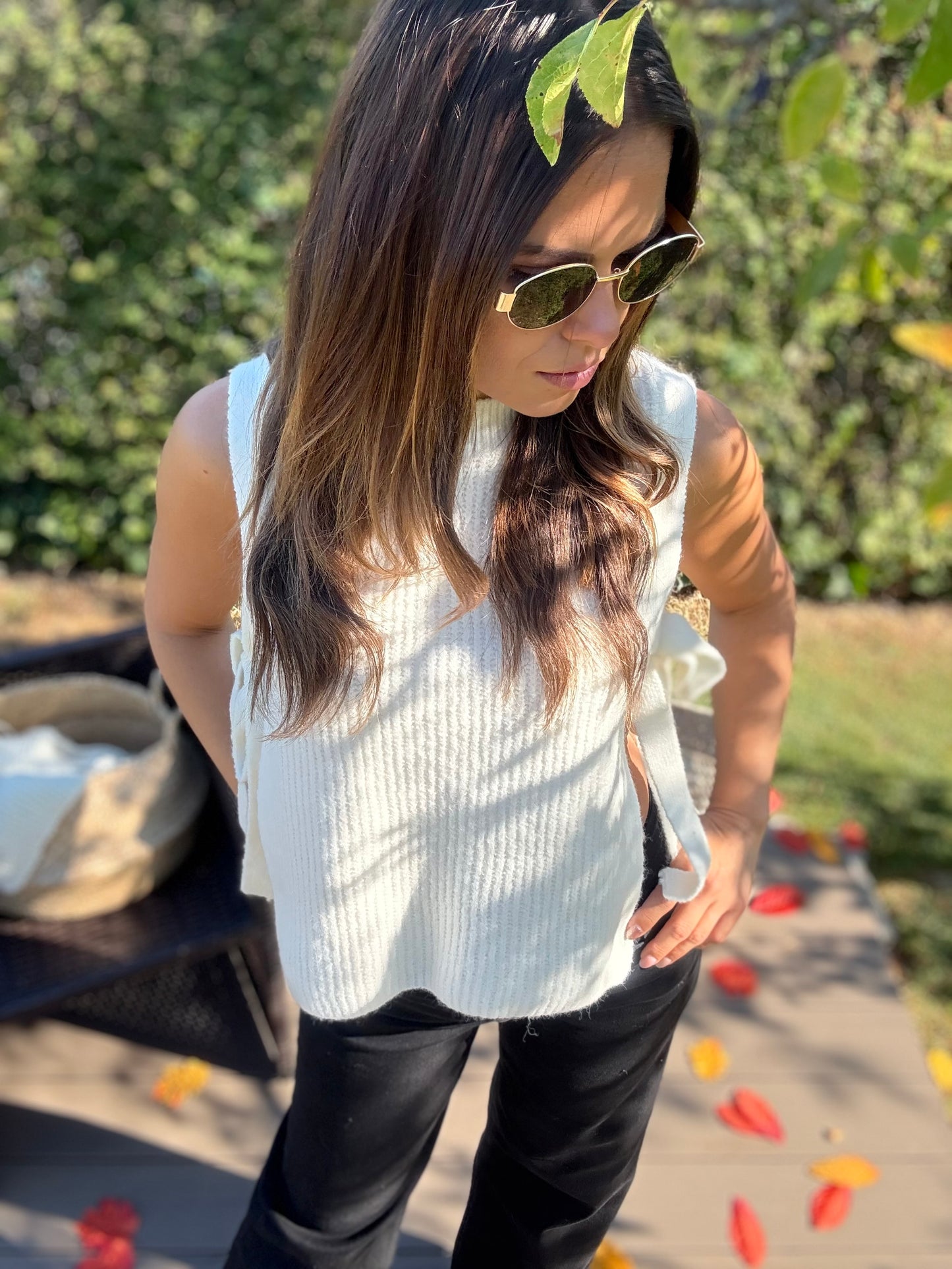 ALMA CREME  - PULL SANS MANCHE