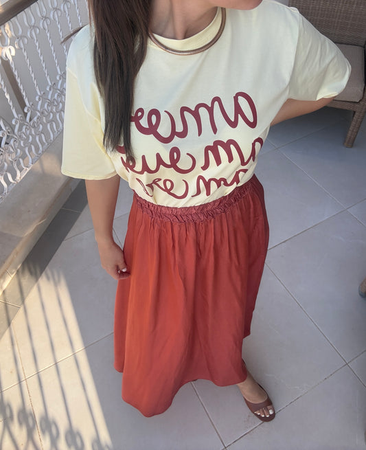 ORIANE - TSHIRT COTON JAUNE