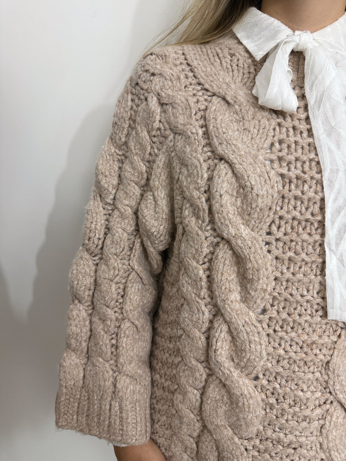 ADELE BEIGE - ROBE PULL MAILLE