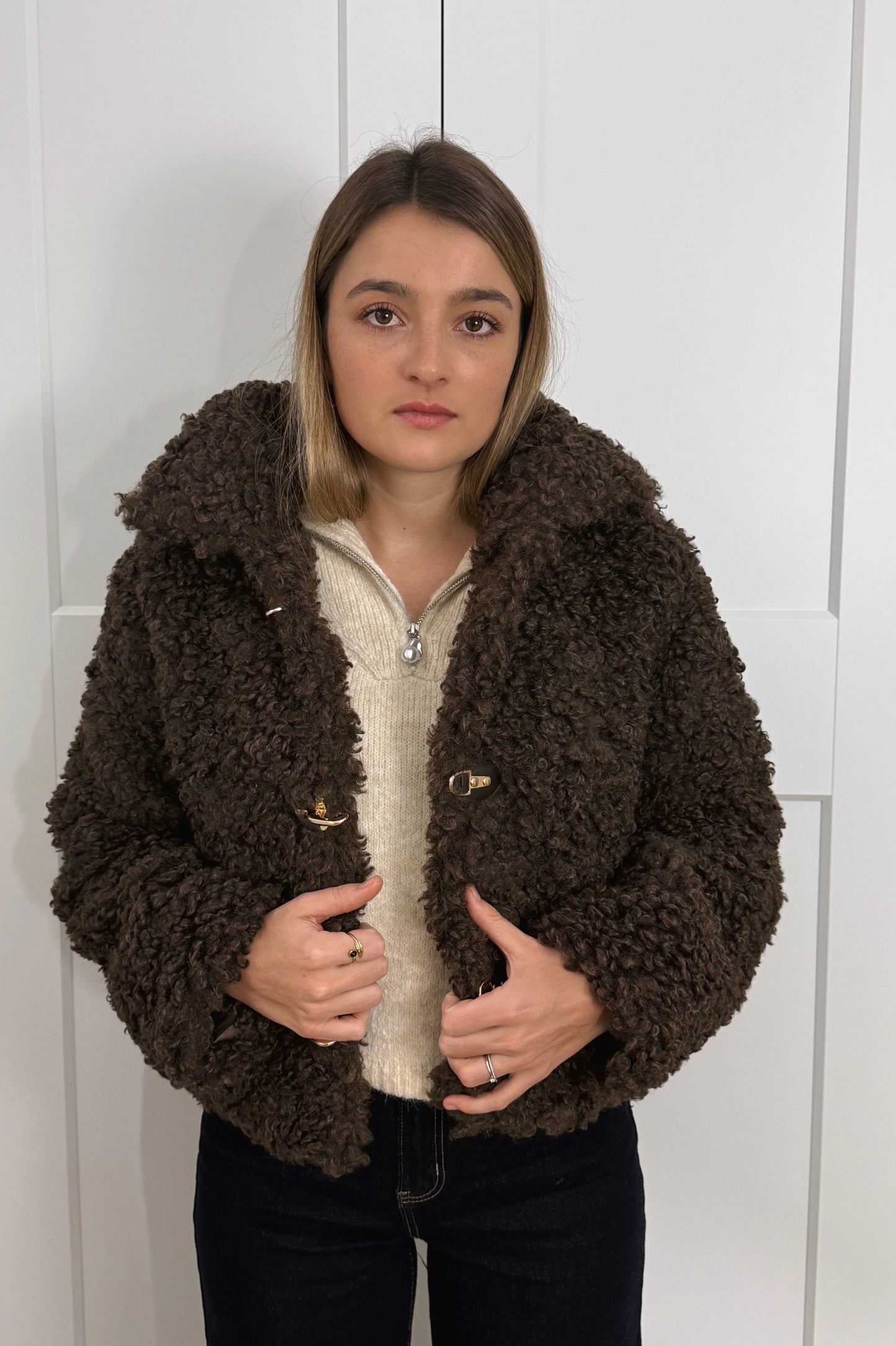 MATHILDE - PULL ZIPPÉ CREME