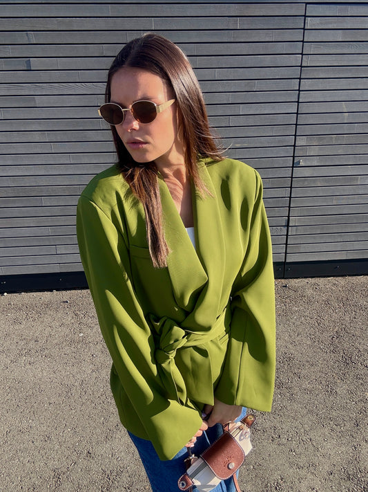 OLIVIA - BLAZER STRUCTURE OLIVE