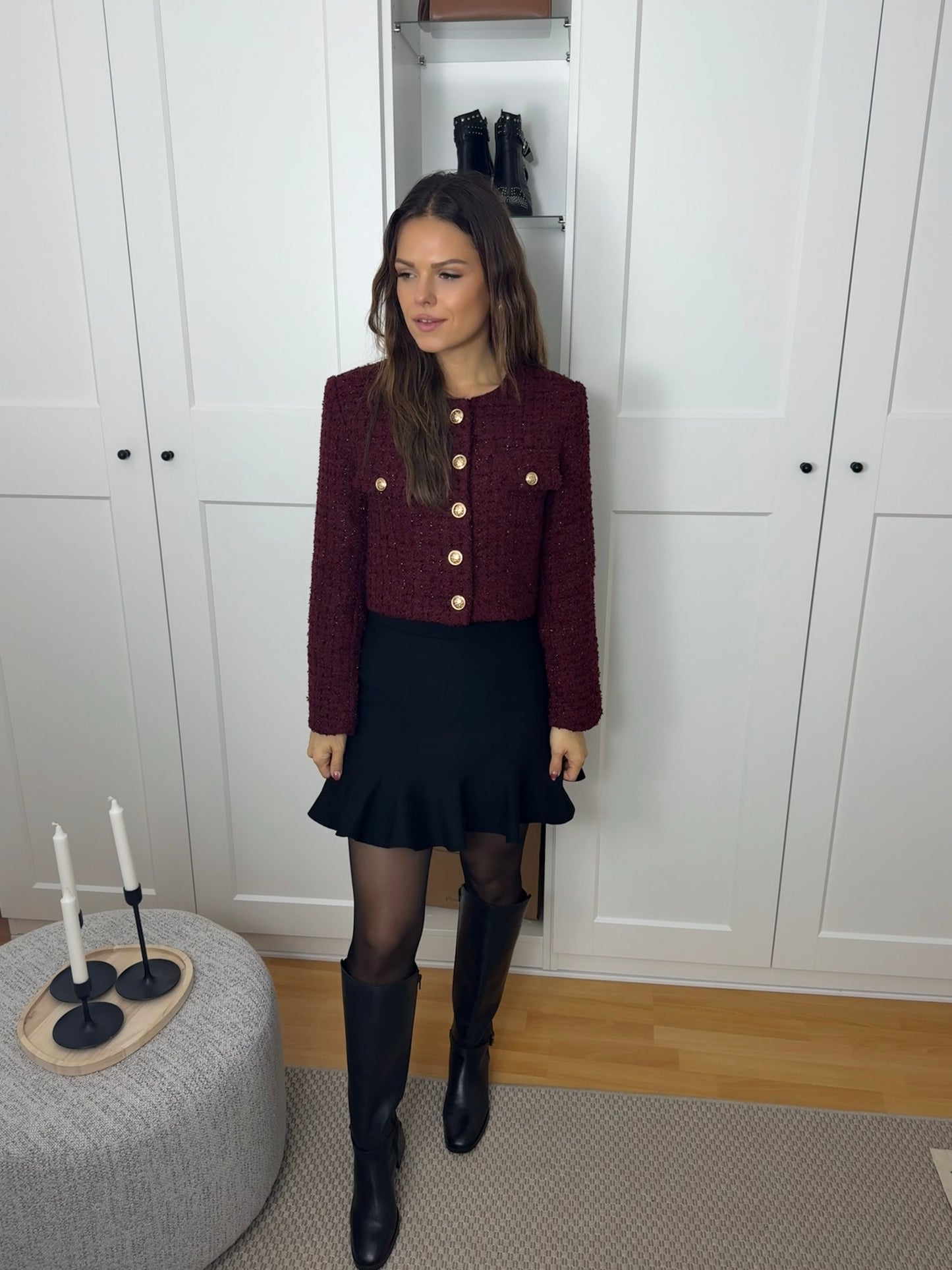 ANAIS BORDEAUX - BLAZER EN TWEED