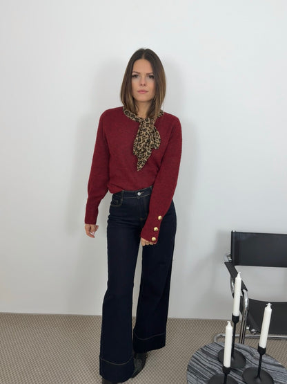 FLORINE - JEAN WIDE LEG BLEU FONCE