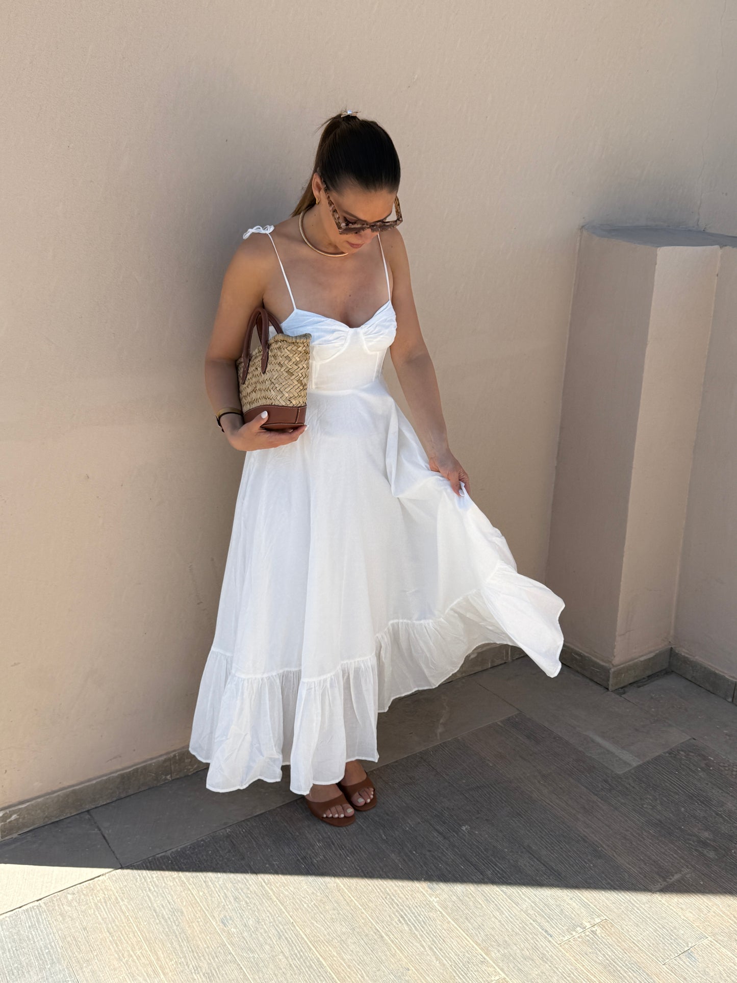 EGLANTINE - ROBE LONGUE BLANCHE