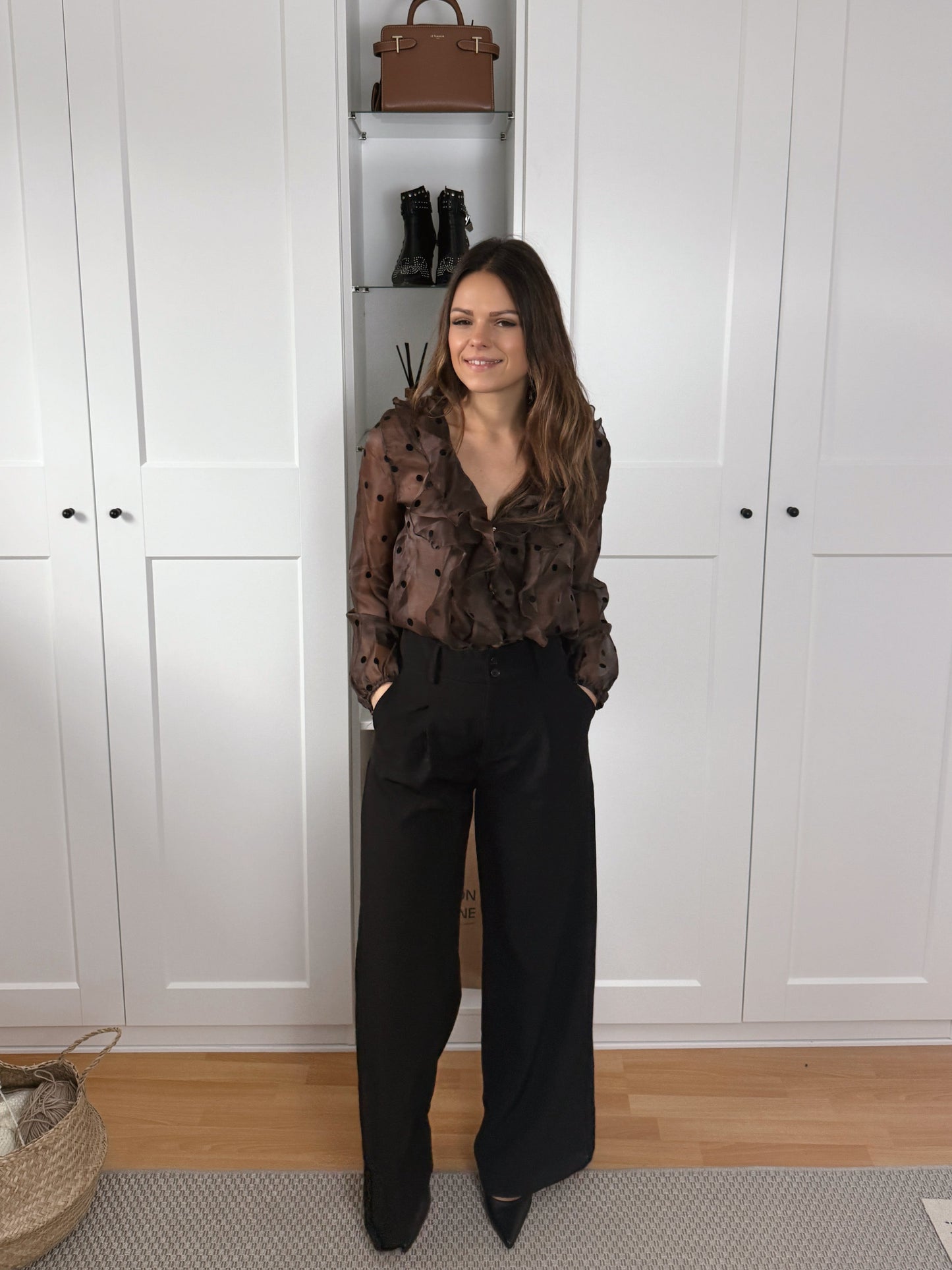 LUNA NOIR - PANTALON COUPE FLARE