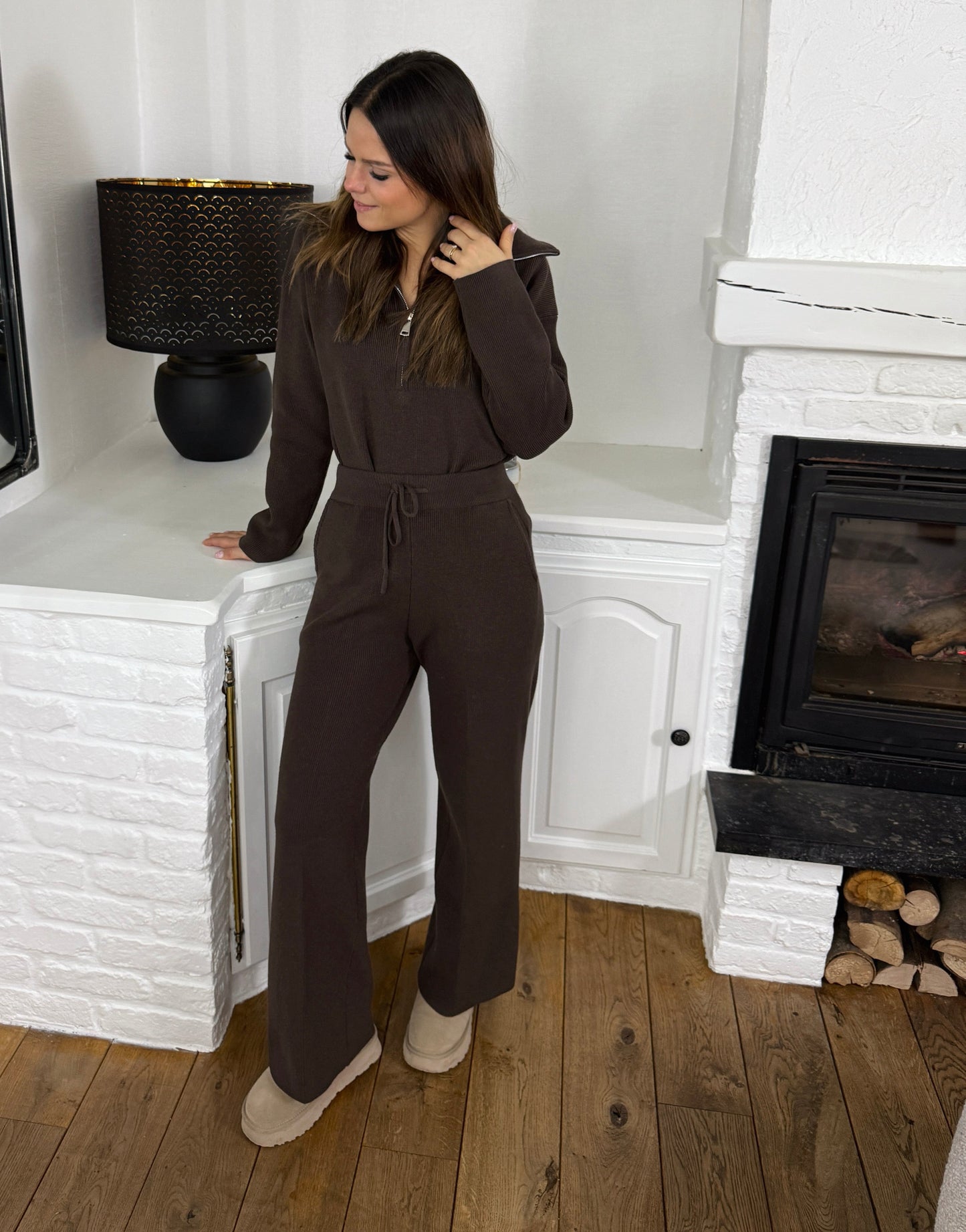 ARIANE - ENSEMBLE LOUNGEWEAR CHOCO