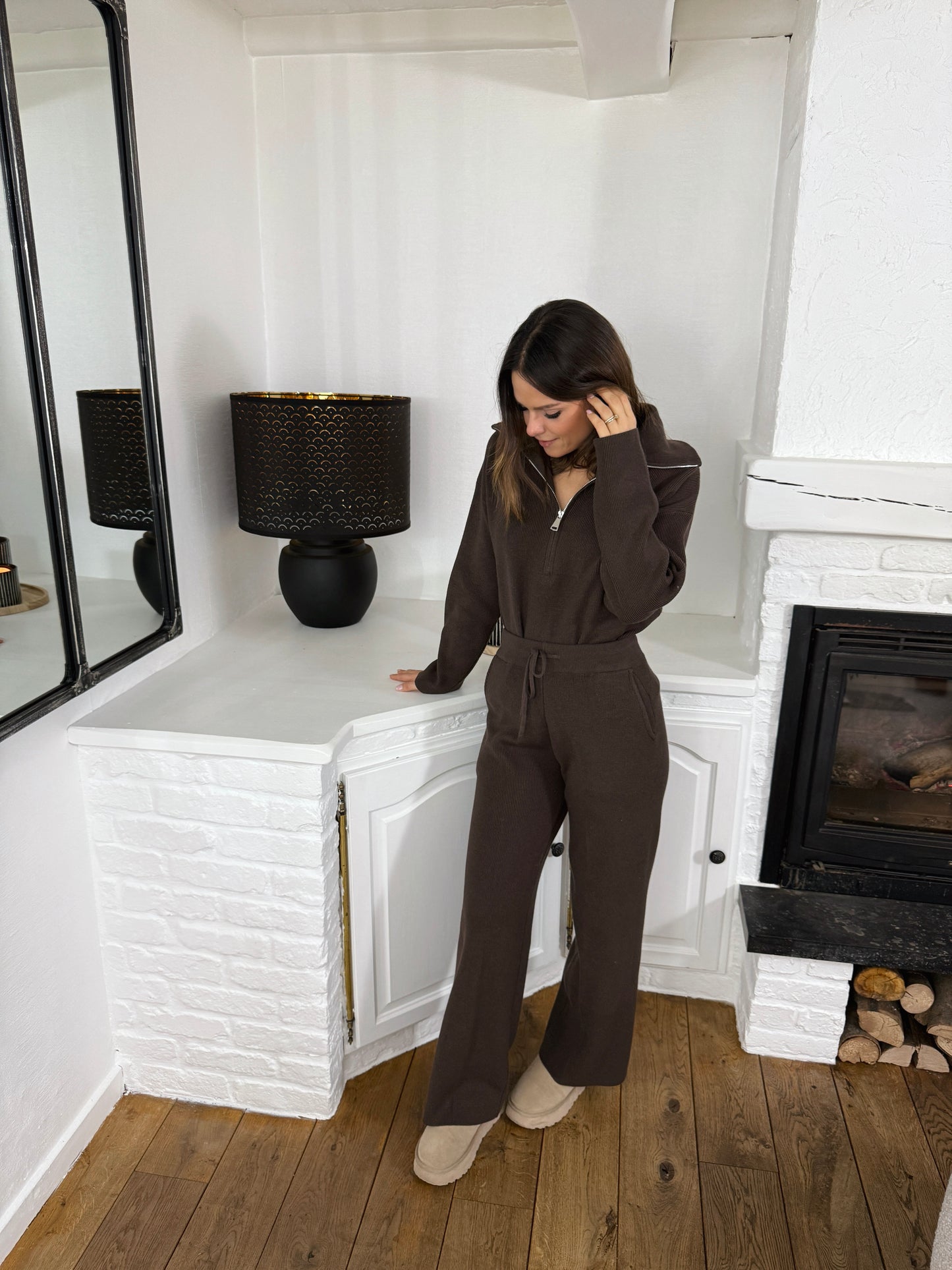 ARIANE - ENSEMBLE LOUNGEWEAR CHOCO