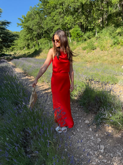 CAPUCINE - TOP ROUGE ORANGE