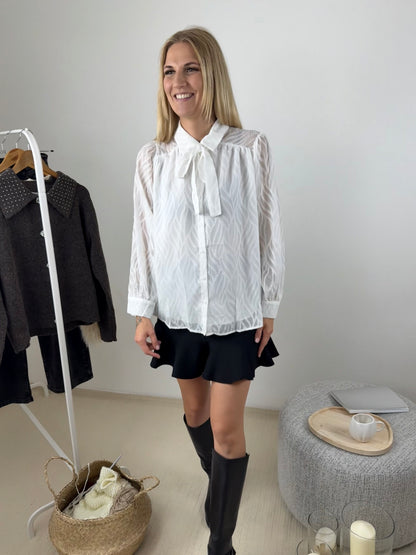 DIANE  BLANC- CHEMISIER TEXTURE