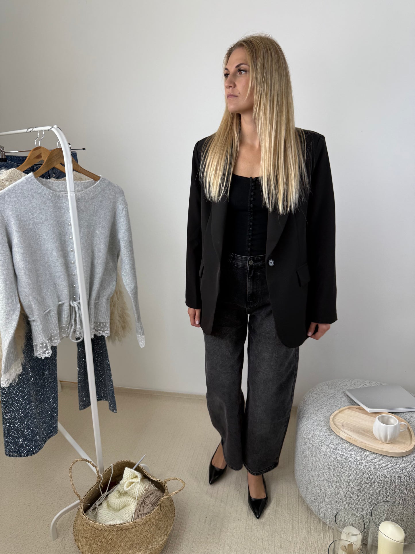 LIVIA NOIR - VESTE STRUCTURE