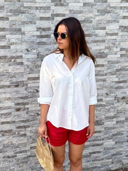 NOA BLANC - CHEMISE COUPE DROITE